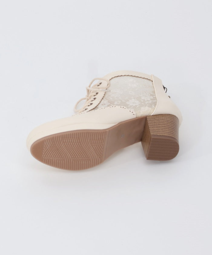 Tulle Lace-Up Boots – axes femme from JAPAN