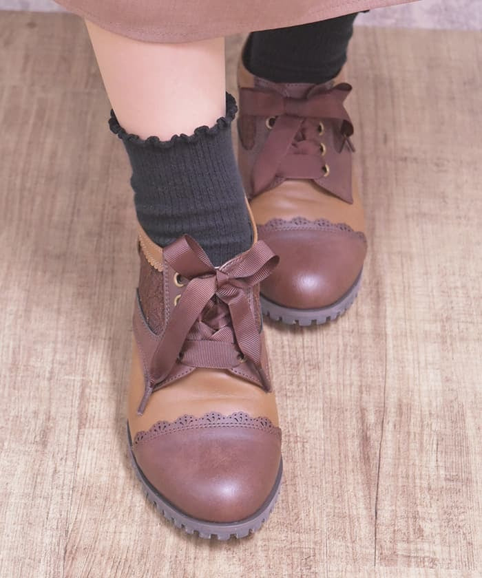 Color Scheme Lace-Up Bootie