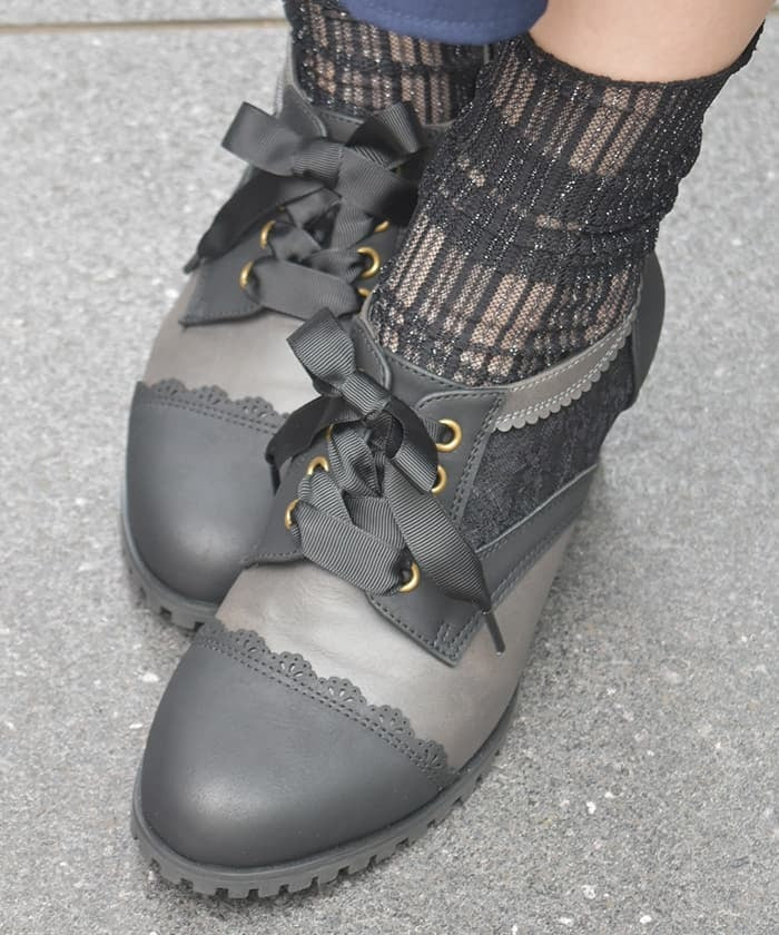 Color Scheme Lace-Up Bootie