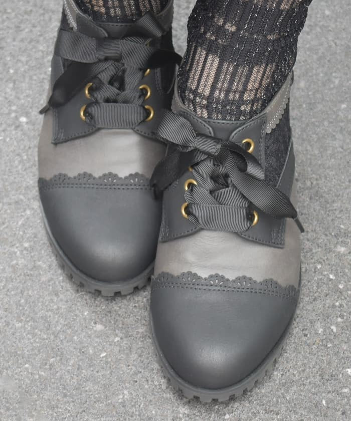 Color Scheme Lace-Up Bootie