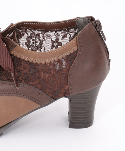 Color Scheme Lace-Up Bootie