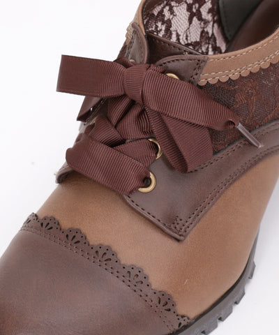 Color Scheme Lace-Up Bootie