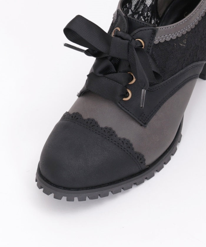 Color Scheme Lace-Up Bootie