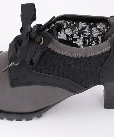 Color Scheme Lace-Up Bootie