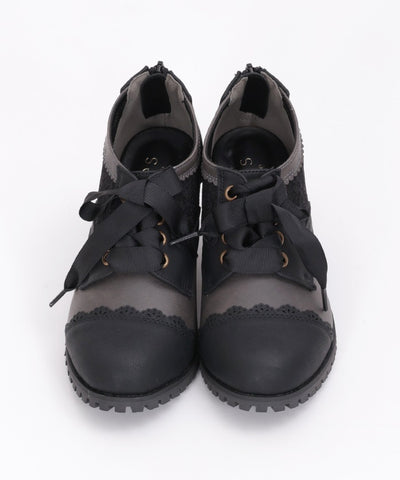 Color Scheme Lace-Up Bootie