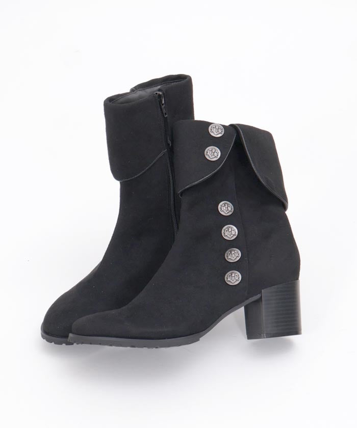 Row Buttons Flap Boots