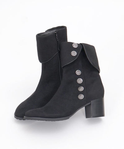 Row Buttons Flap Boots