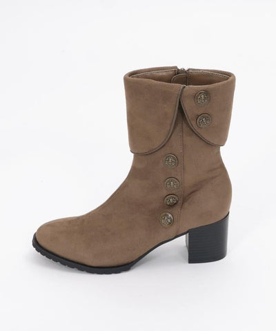 Row Buttons Flap Boots