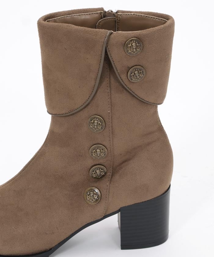 Row Buttons Flap Boots