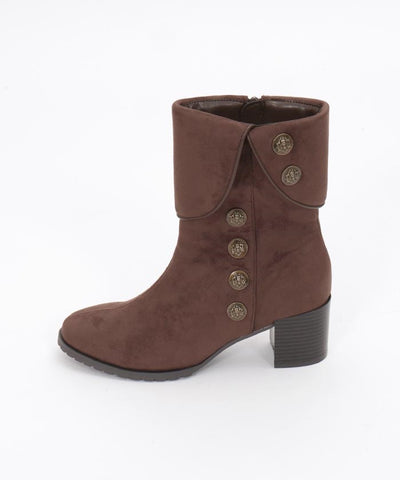 Row Buttons Flap Boots