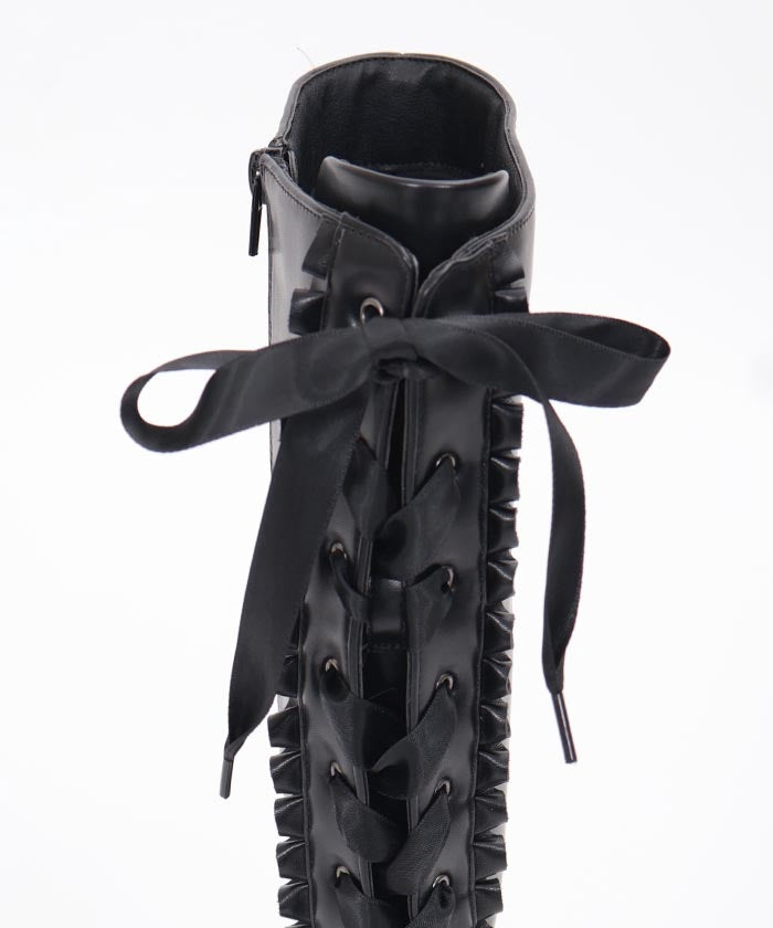 Lace-Up Long Boots – axes femme from JAPAN