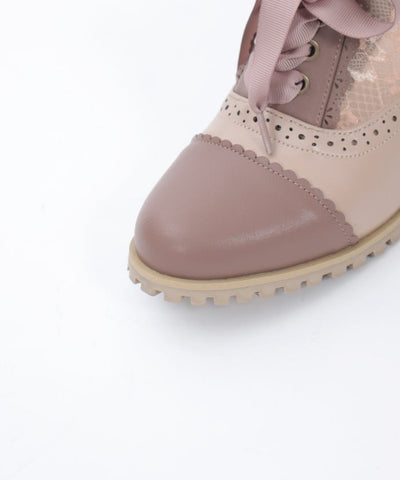 Color Scheme Lace-Up Bootie (Pre-order)