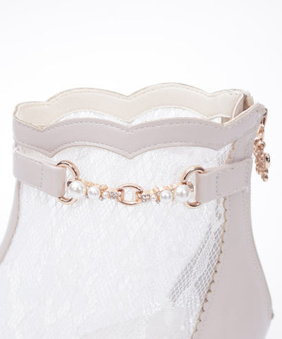 Open Toe Lace Boots