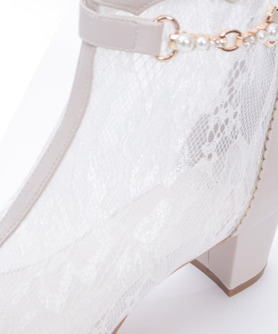 Open Toe Lace Boots