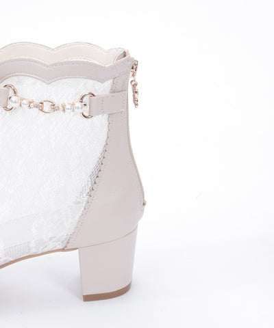 Open Toe Lace Boots