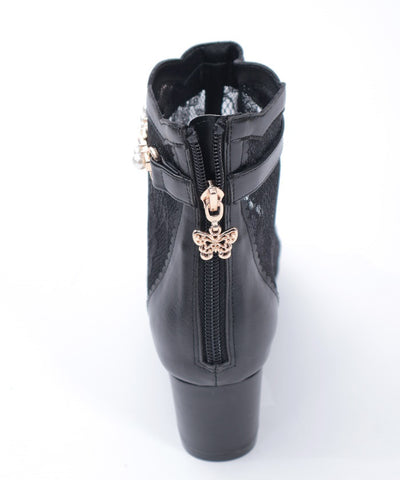 Open Toe Lace Boots