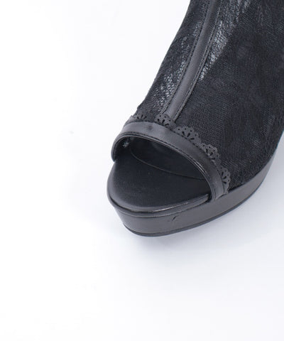Open Toe Lace Boots