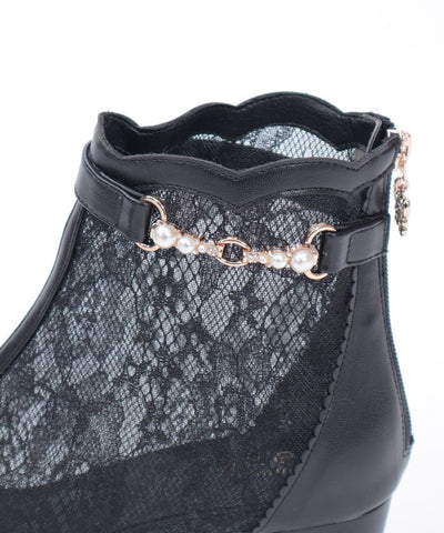 Open Toe Lace Boots