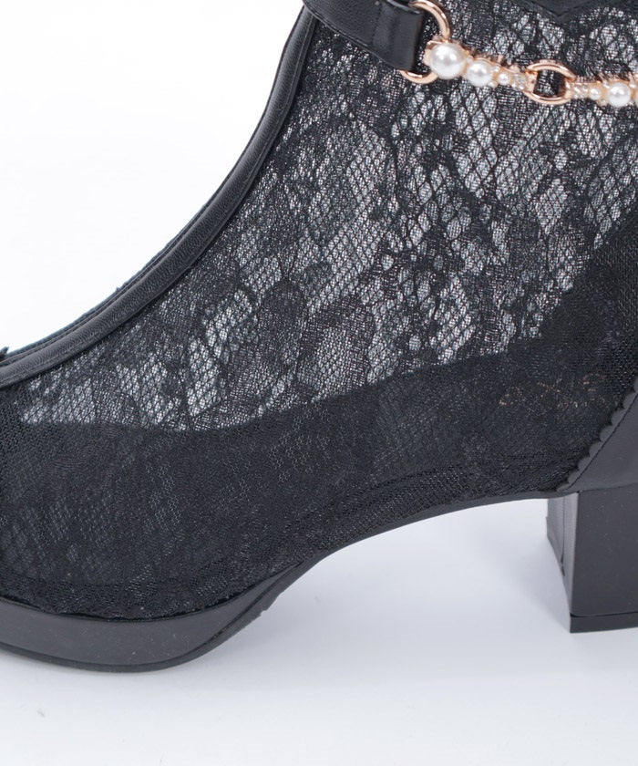 Open Toe Lace Boots