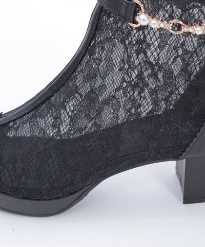 Open Toe Lace Boots