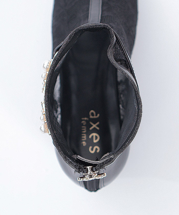 Open Toe Lace Boots