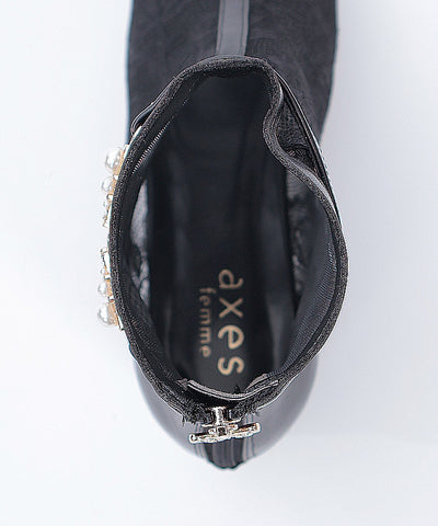 Open Toe Lace Boots