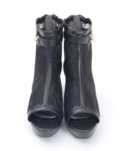 Open Toe Lace Boots
