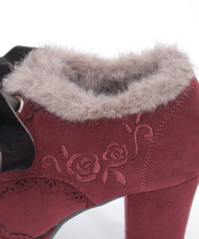 Embroidery Color Scheme Fur Bootie