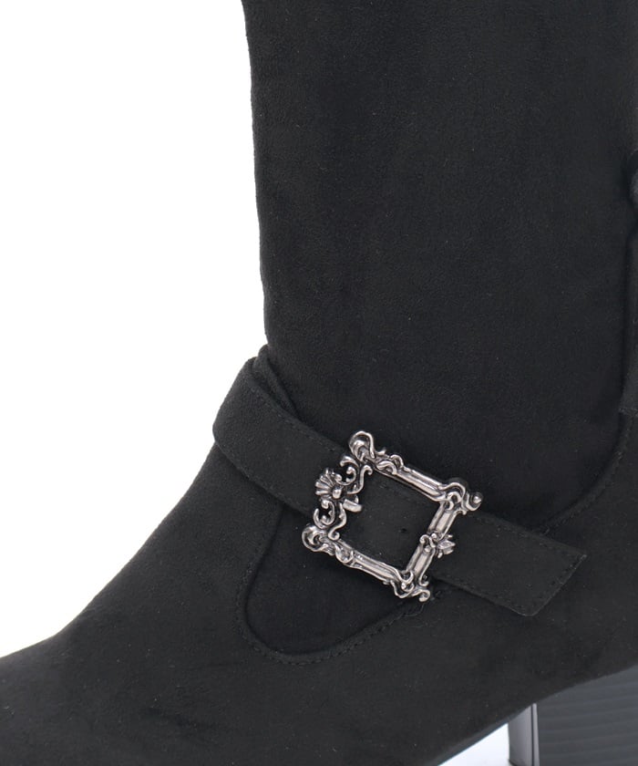 Suede Long Boots with Fur