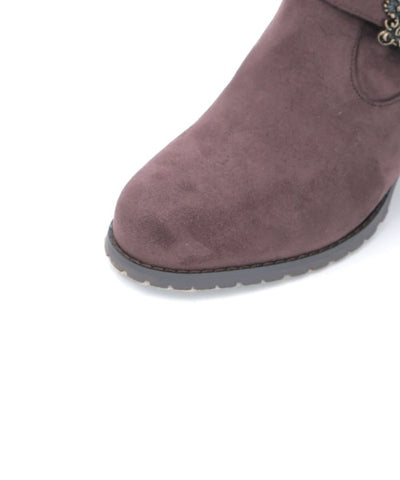 Suede Long Boots with Fur
