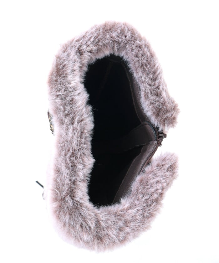 Suede Long Boots with Fur