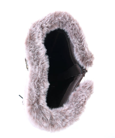 Suede Long Boots with Fur