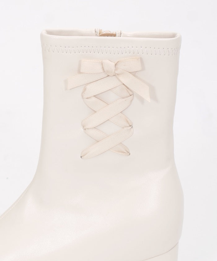 Lace-Up Stretch Boots