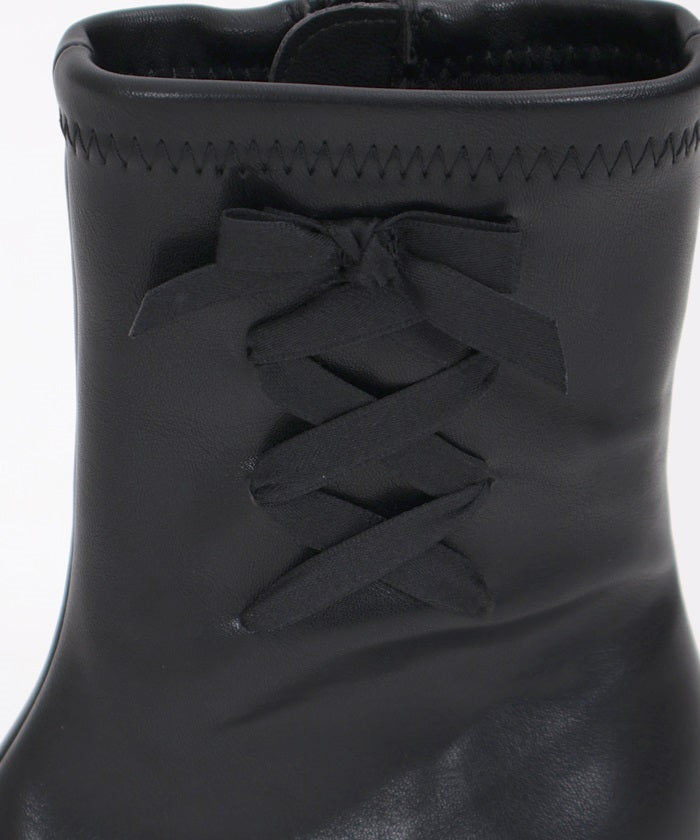 Lace-Up Stretch Boots