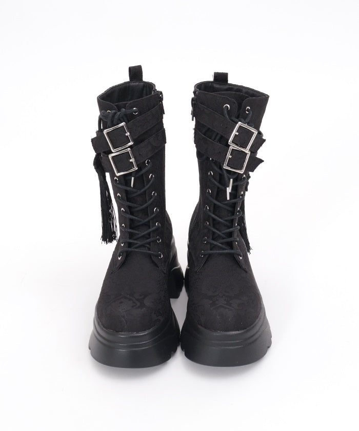 Chinese Button Lug Sole Boots