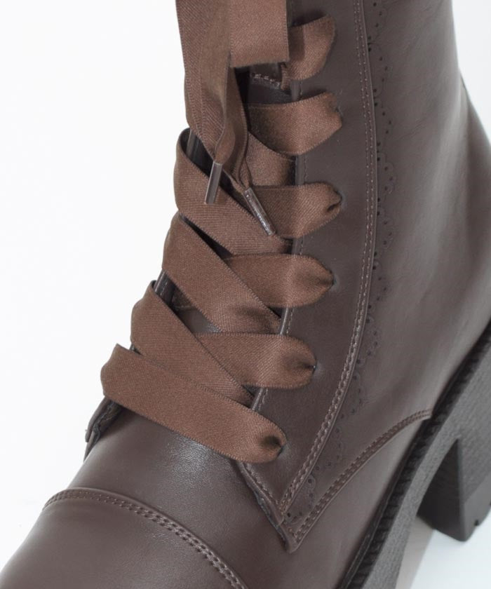 Lace-Up Mid-Calf Boots