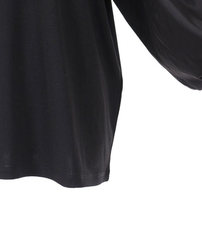 Balloon Sleeve Cut-and-Sewn Pullover with Lace