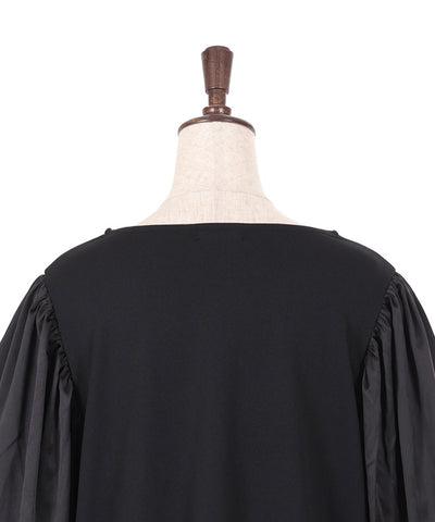 Balloon Sleeve Cut-and-Sewn Pullover with Lace