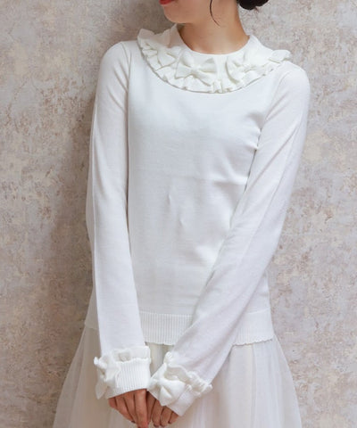 Triple Ribbon Knit Pullover