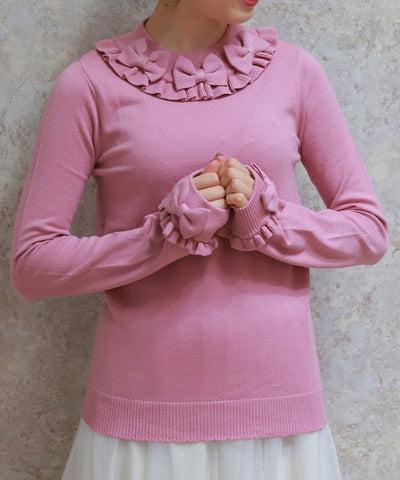 Triple Ribbon Knit Pullover