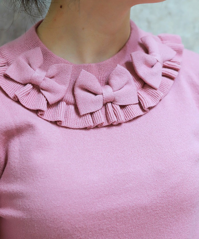 Triple Ribbon Knit Pullover