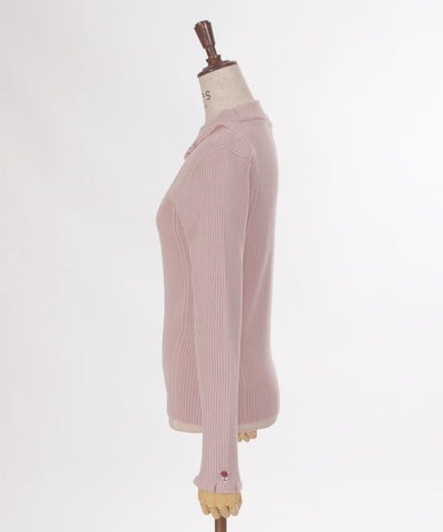 Rose Bottle Neck Rib Pullover