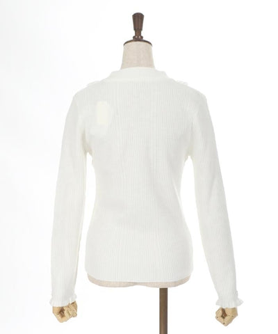 Rose Bottle Neck Rib Pullover