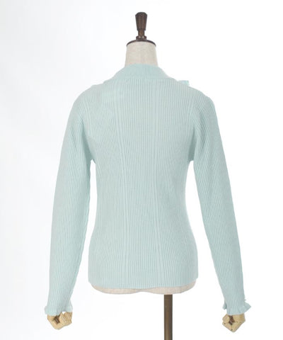 Rose Bottle Neck Rib Pullover