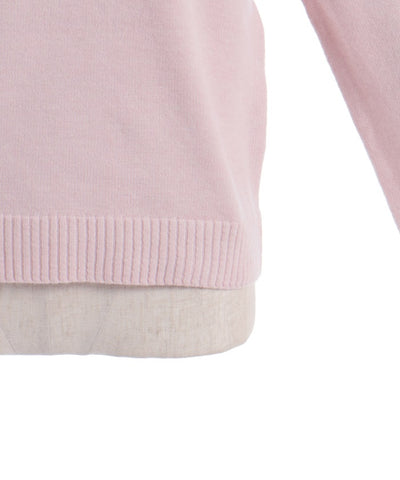 Rose & Bird Embroidery Knit Pullover