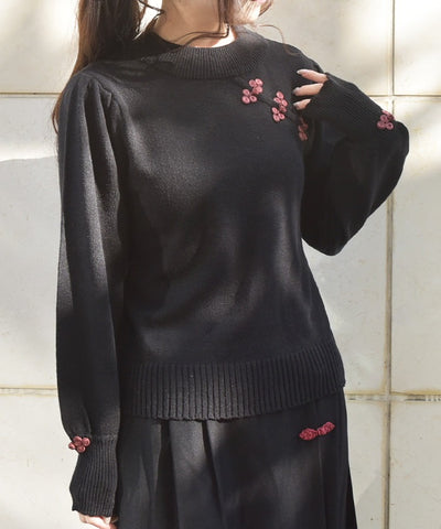 Chinese Button Knit Pullover