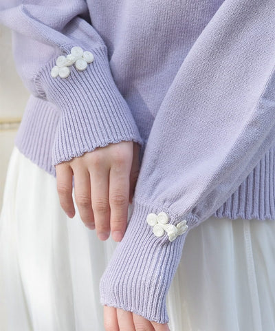 Chinese Button Knit Pullover