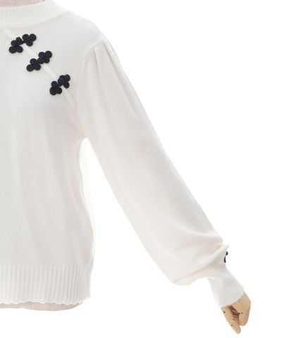 Chinese Button Knit Pullover