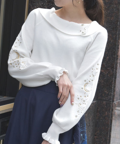 Asterism Embroidery Knit Pullover