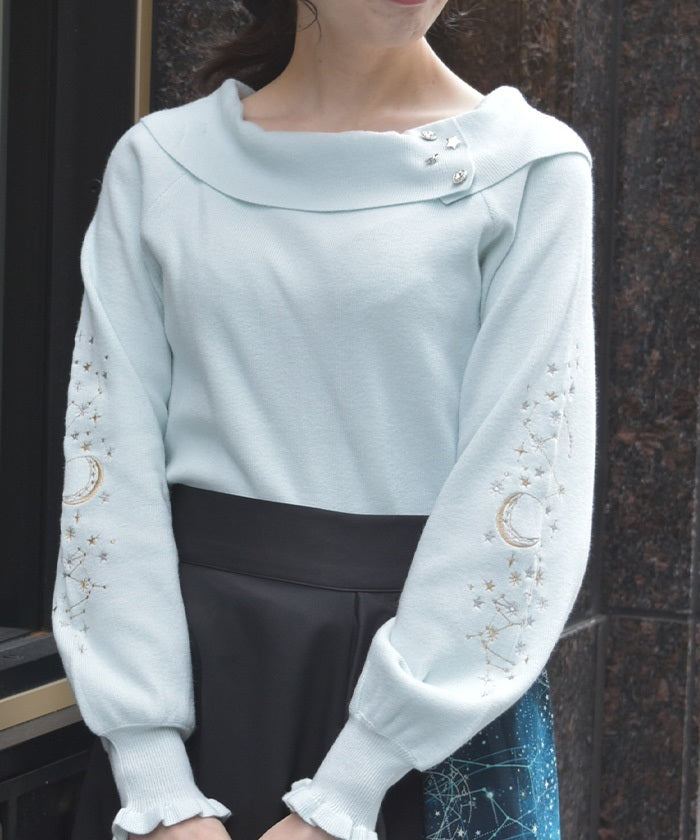 Asterism Embroidery Knit Pullover
